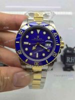 Replica Swiss Rolex GMT- Master II Watch 2-Tone Blue Dial